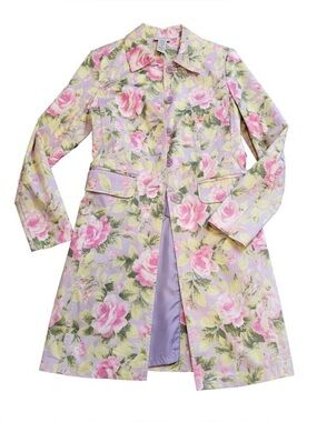 JACLYN SMITH floral spring coat pastel easter blazer jacket pink lilac S